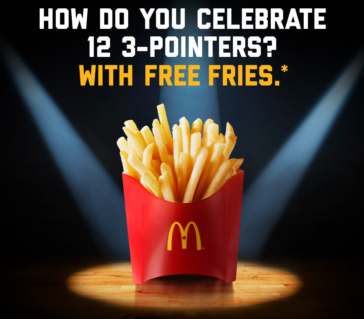 McDonalds] Free medium fries (with $1 purchase) when the Raptors score  twelve or more 3-pointers (Ontario and Atlantic Canada) - RedFlagDeals.com  Forums